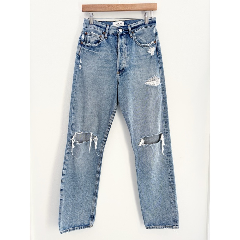 AGOLDE || 90's Mid Rise Loose in Isolate Distressed Blue 24